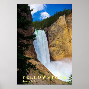Poster Yellowstone Waterval