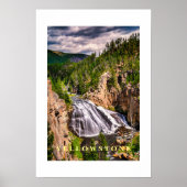 Poster Yellowstone Waterval (Voorkant)
