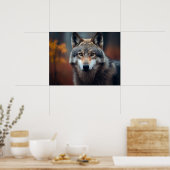 Poster Yellowstone Wolf (Keuken)