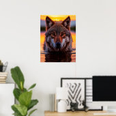 Poster Yellowstone Wolf (Thuiskantoor)