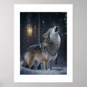Poster Yellowstone Wolf (Voorkant)