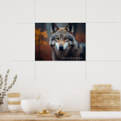 Poster Yellowstone Wolf (Keuken)