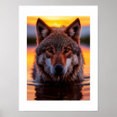 Poster Yellowstone Wolf (Voorkant)