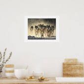 Poster Yellowstone Wolven (Keuken)