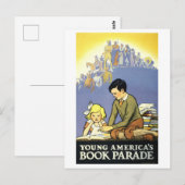Poster "Young America's Book Parade" Briefkaart (Voorkant / Achterkant)