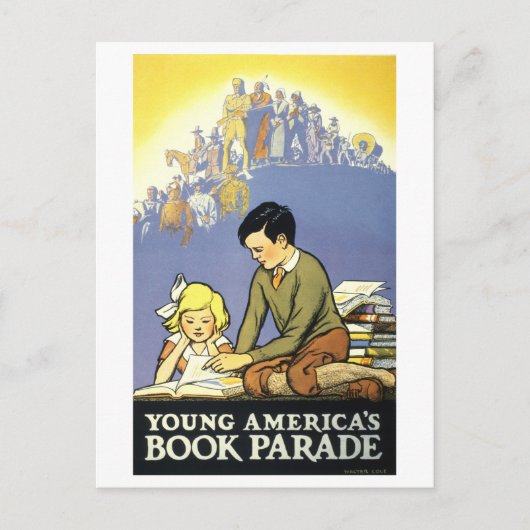 Poster "Young America's Book Parade" Briefkaart (Voorkant)