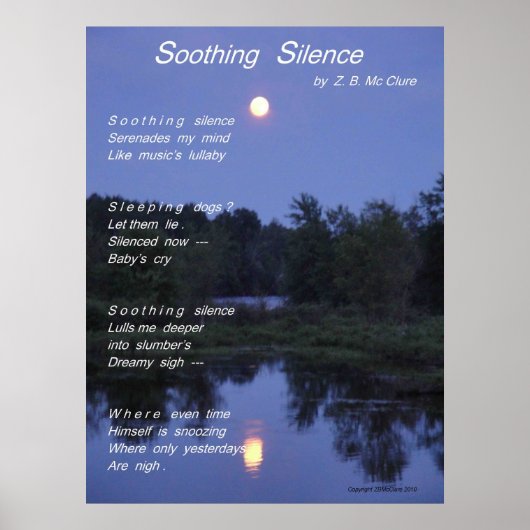 Poster zacht stilte (Voorkant)