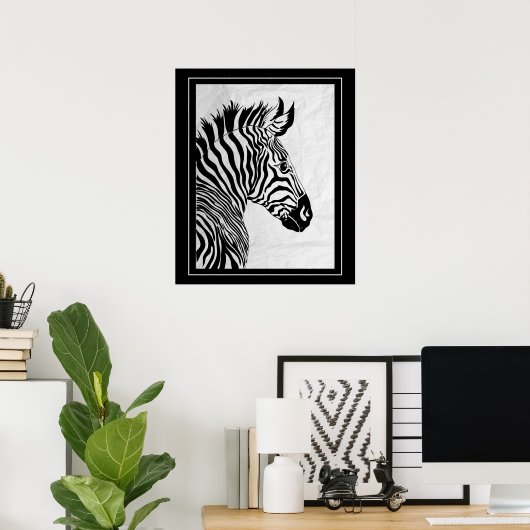 Poster-Zebra 20 x 24 inch Poster (Thuiskantoor)