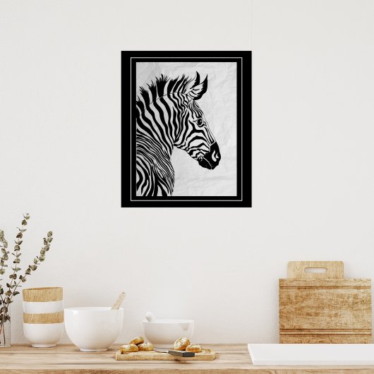 Poster-Zebra 20 x 24 inch Poster (Keuken)