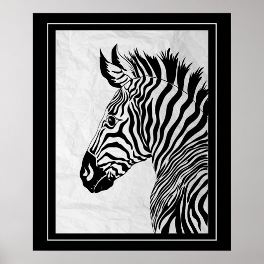 Poster-Zebra 20 x 24 inch Poster (Voorkant)