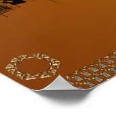 Poster zebra en Baobab (Hoek)