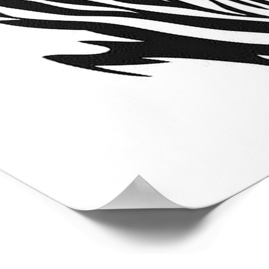 Poster zebra-profiel (Hoek)