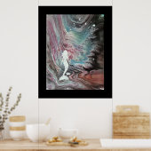 POSTER. Zeemeervis en zeester in nebula Poster (Keuken)