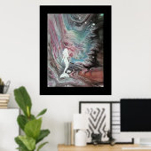 POSTER. Zeemeervis en zeester in nebula Poster (Thuiskantoor)