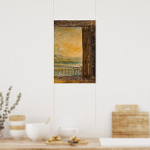 Poster - Zeezicht Acryl op houten schilderij - Rec (Keuken)