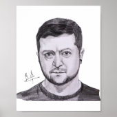 Poster Zelensky Autograaf (Voorkant)