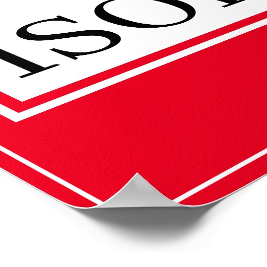 Poster - ZELF ISOLEREN (Hoek)