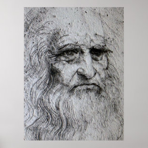 Poster - zelfportret Leonardo Da Vinci