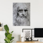 Poster - zelfportret Leonardo Da Vinci (Thuiskantoor)
