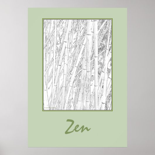 poster "Zen Bamboo" (Voorkant)