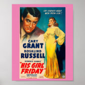 Poster Zijne Vrijdag Cary Grant Rosalind Russell (Voorkant)