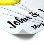 Poster Zitkaart - Colorful Balloons Design (Hoek)