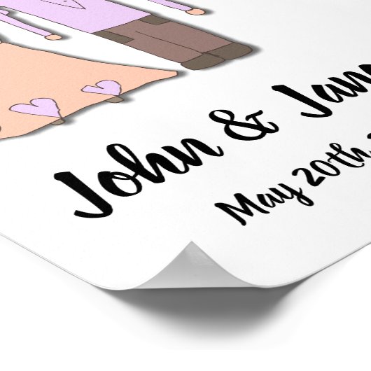 Poster Zitkaart - Ontwerp in bride en rond (Hoek)