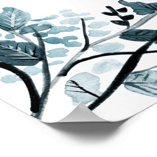 Poster Zitkaart - Oriental Blossom Design (Hoek)