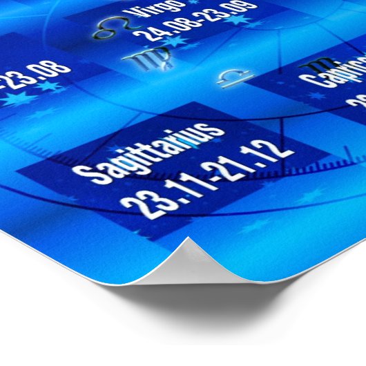 Poster Zodiac Signs Chart (Hoek)