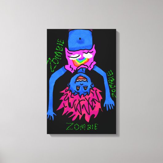 Poster Zombie Canvas Afdruk (Voorkant)