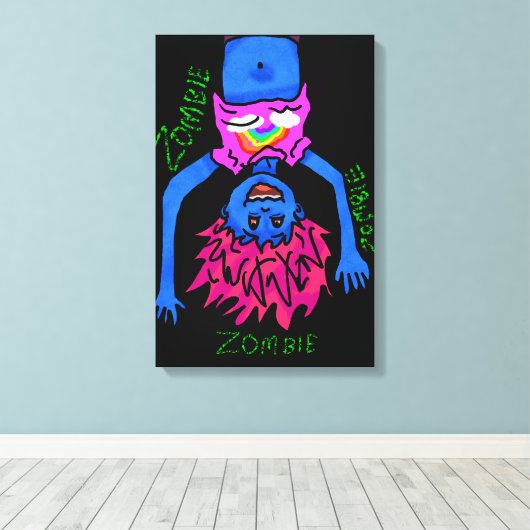 Poster Zombie Canvas Afdruk (Insitu (Houten vloer))