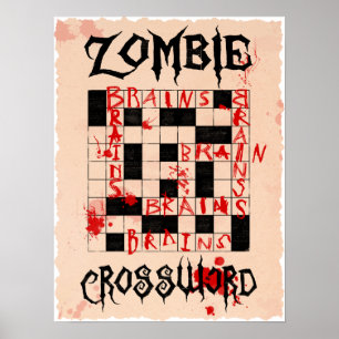 Poster Zombie Crossword