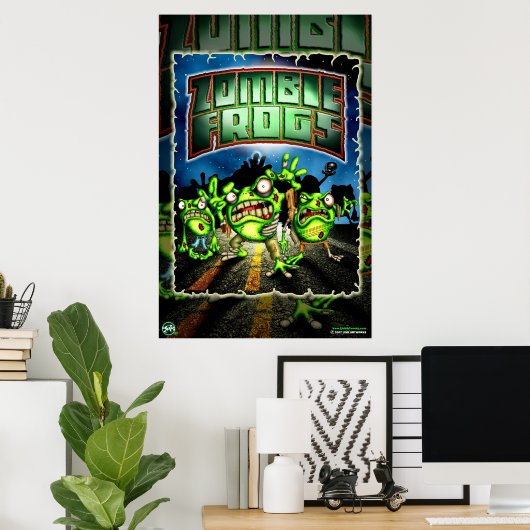 Poster Zombie Frogs (Thuiskantoor)