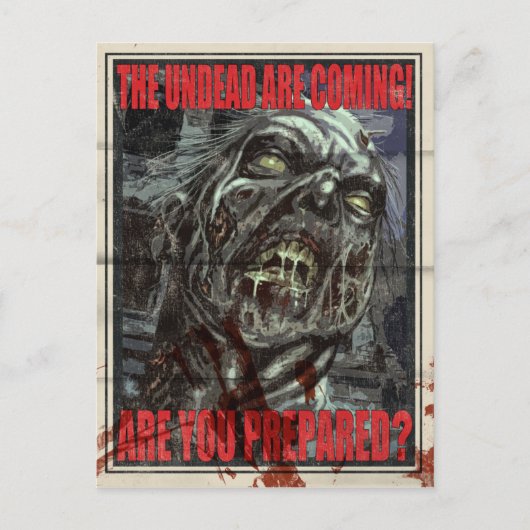Poster Zombie Propaganda Briefkaart (Voorkant)