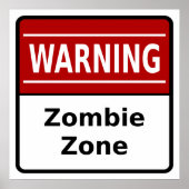 Poster Zombie Zone (Voorkant)