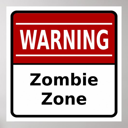 Poster Zombie Zone (Voorkant)