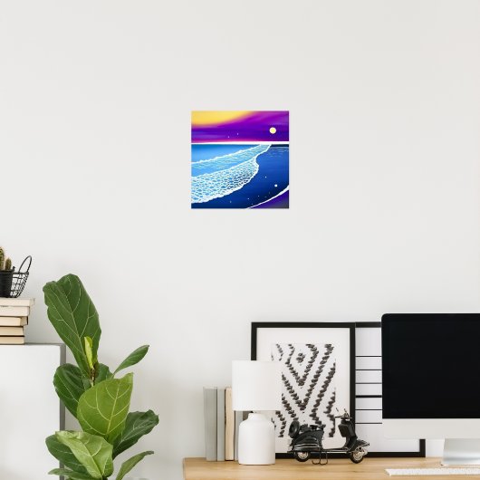 Poster zomer-Violet-Oceaan (Thuiskantoor)