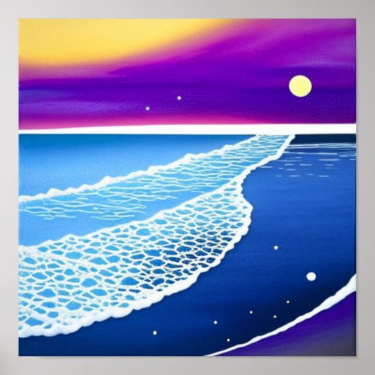 Poster zomer-Violet-Oceaan (Voorkant)