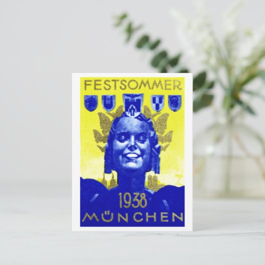 Poster  zomerfeest briefkaart (Staand voorkant)