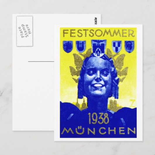 Poster zomerfeest briefkaart (Voorkant / Achterkant)