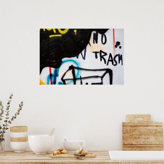 poster zonder afval (Keuken)