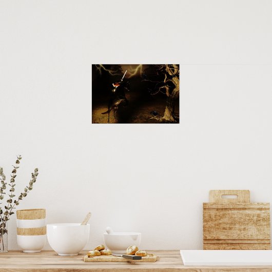 Poster zonder kop halloween (Keuken)