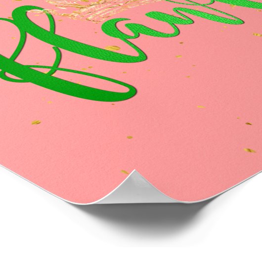 Poster zonder roze en groen onberispelijk (Hoek)