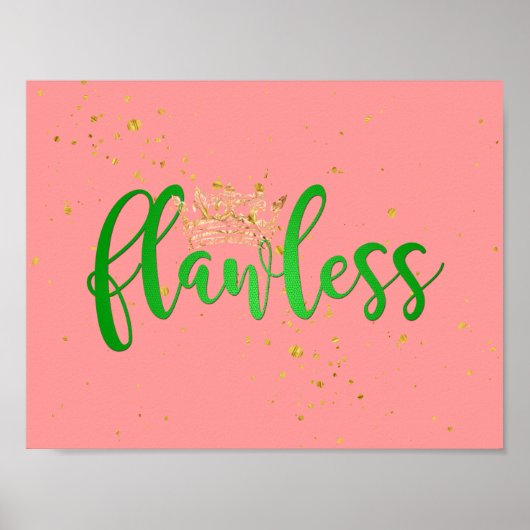 Poster zonder roze en groen onberispelijk (Voorkant)