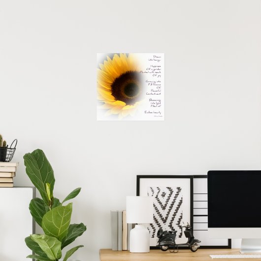 Poster Zonnebloem Dream Poem (Thuiskantoor)