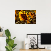 Poster Zonnebloem Elegantie (Thuiskantoor)