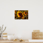 Poster Zonnebloem Elegantie (Keuken)