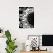 Poster Zonnebloem In Het Veld BW (Thuiskantoor)