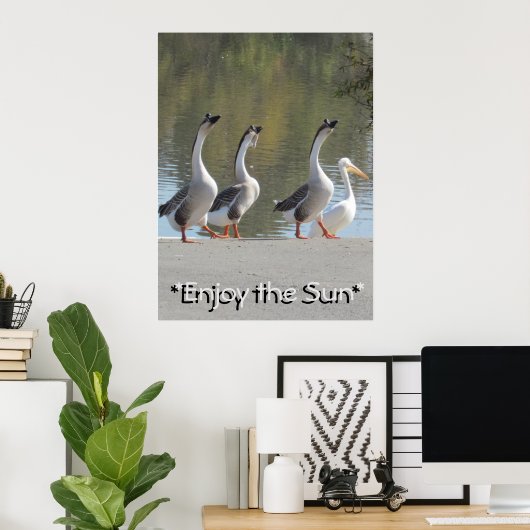 Poster - Zonneliefhebbers (Thuiskantoor)