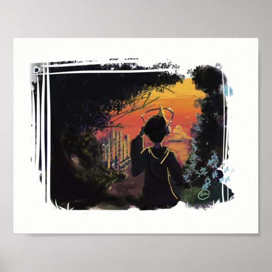 Poster - zonsondergang door micgurro (Voorkant)